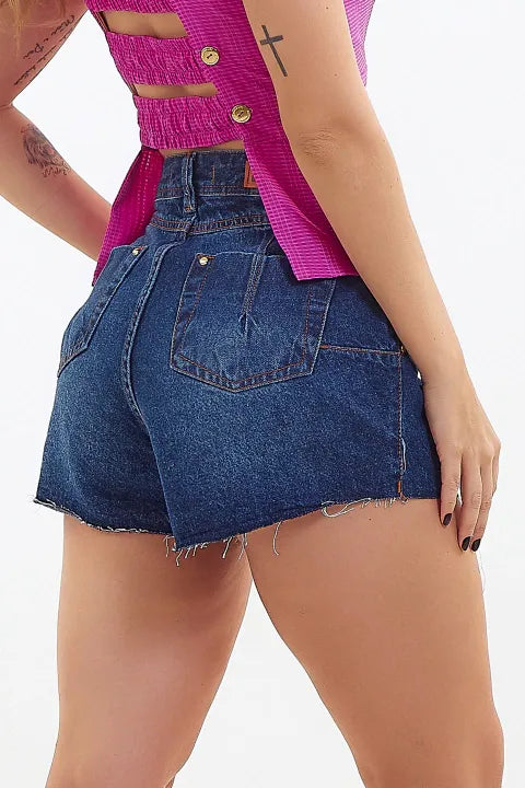 Short em Jeans 100% Algodão