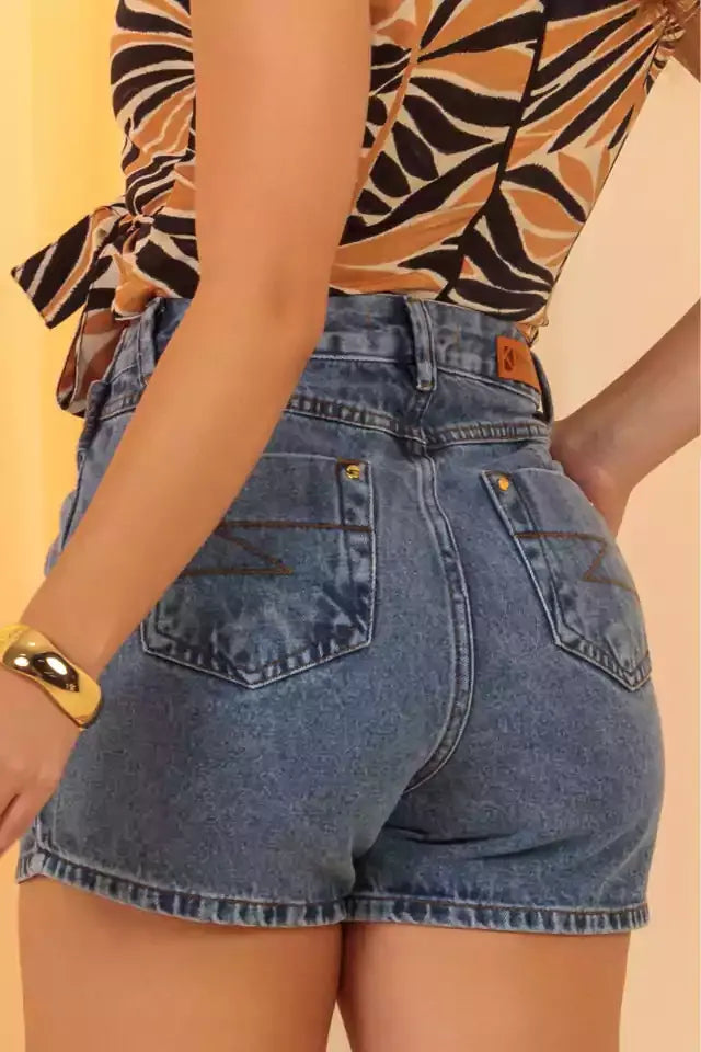 Short Hot Pant Lavagem Escura
