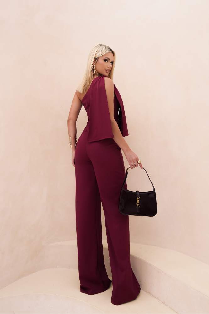 Macacão Pantalona Assimétrico Fluído Susana